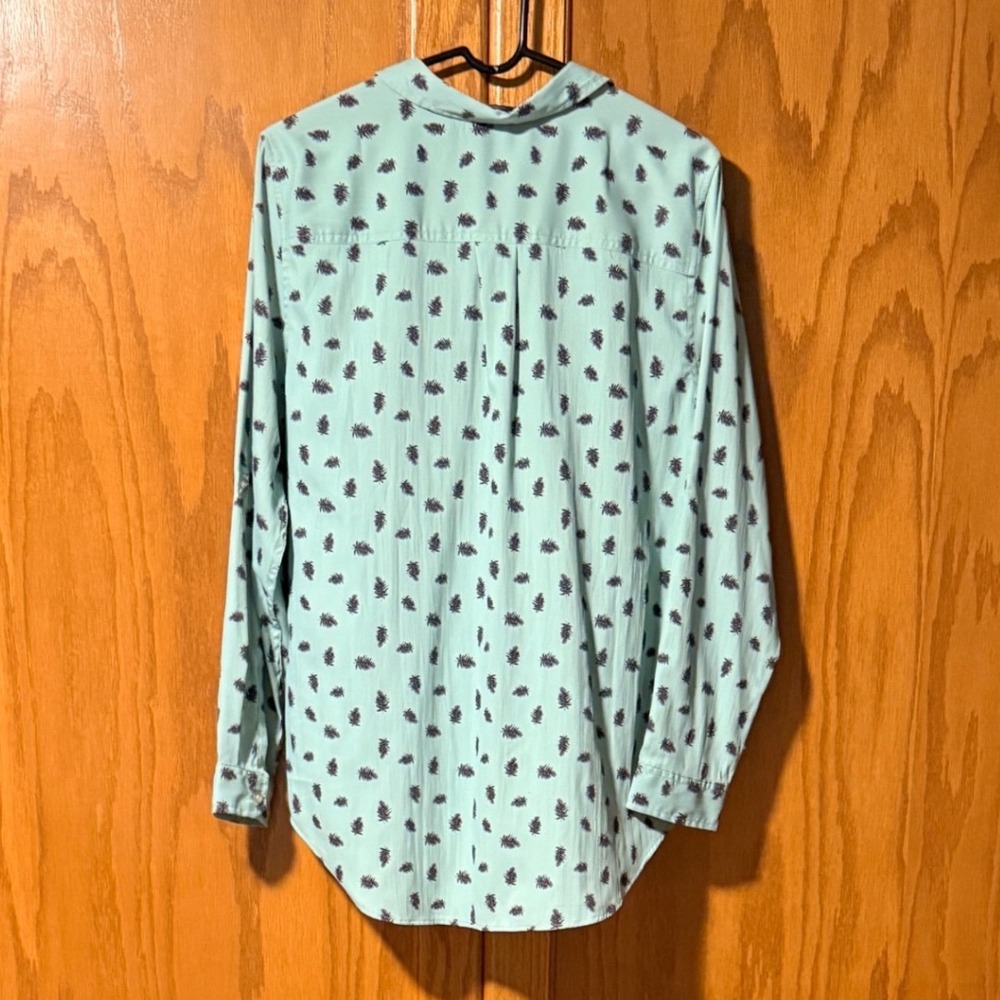 Eddie Bauer Large Outdoor Shirt‎ Mint Green UPF Hiking Roll Tab Sleeve Pockets - Picture 10 of 10